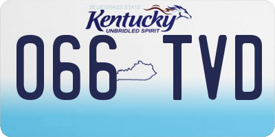 KY license plate 066TVD