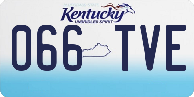 KY license plate 066TVE