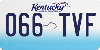 KY license plate 066TVF