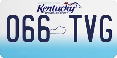 KY license plate 066TVG