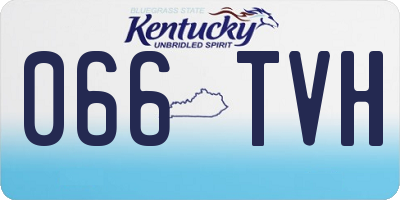 KY license plate 066TVH
