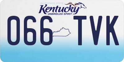 KY license plate 066TVK