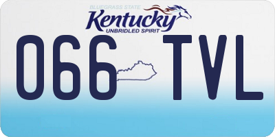 KY license plate 066TVL