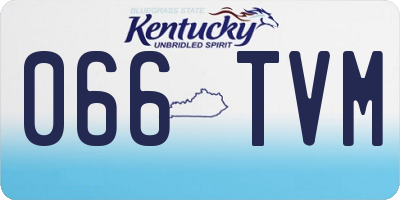 KY license plate 066TVM