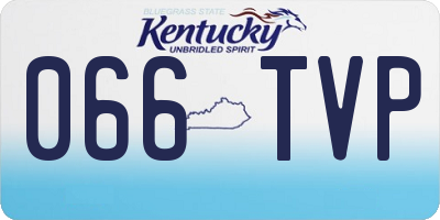 KY license plate 066TVP