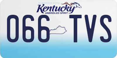 KY license plate 066TVS
