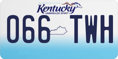 KY license plate 066TWH
