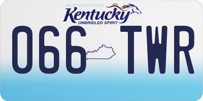 KY license plate 066TWR