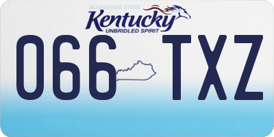 KY license plate 066TXZ