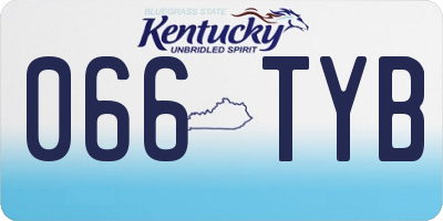 KY license plate 066TYB