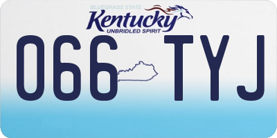 KY license plate 066TYJ