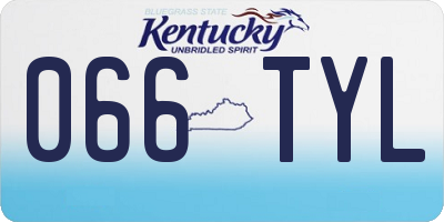 KY license plate 066TYL