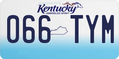 KY license plate 066TYM