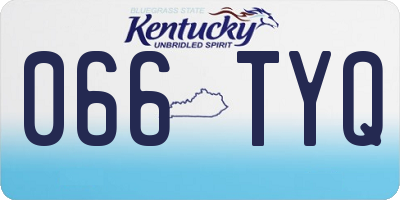 KY license plate 066TYQ