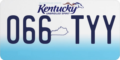 KY license plate 066TYY