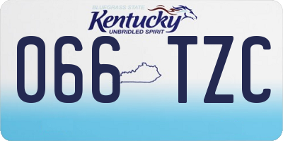 KY license plate 066TZC