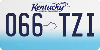 KY license plate 066TZI