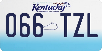 KY license plate 066TZL