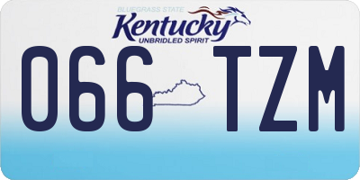 KY license plate 066TZM