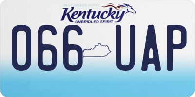 KY license plate 066UAP