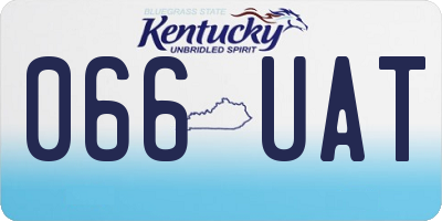 KY license plate 066UAT