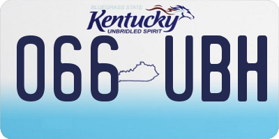 KY license plate 066UBH