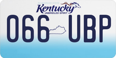 KY license plate 066UBP