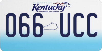KY license plate 066UCC