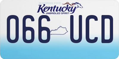 KY license plate 066UCD