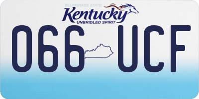 KY license plate 066UCF