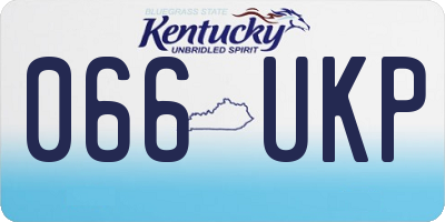 KY license plate 066UKP