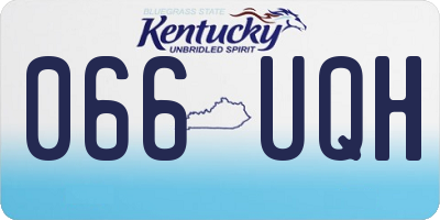 KY license plate 066UQH