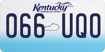 KY license plate 066UQO