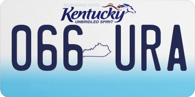 KY license plate 066URA