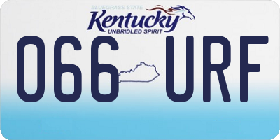 KY license plate 066URF