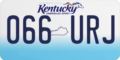 KY license plate 066URJ