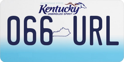 KY license plate 066URL