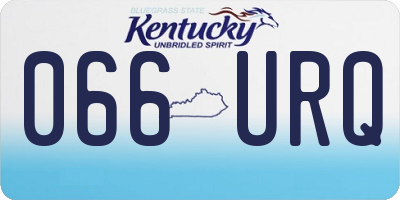 KY license plate 066URQ