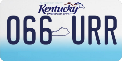 KY license plate 066URR