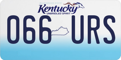 KY license plate 066URS