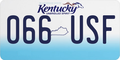 KY license plate 066USF