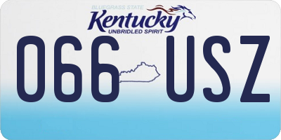 KY license plate 066USZ