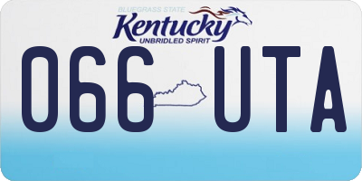KY license plate 066UTA