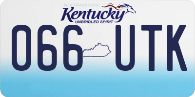 KY license plate 066UTK