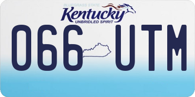 KY license plate 066UTM