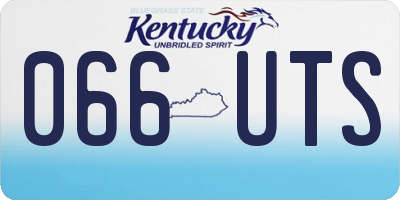 KY license plate 066UTS