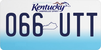 KY license plate 066UTT