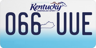 KY license plate 066UUE