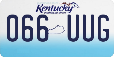 KY license plate 066UUG