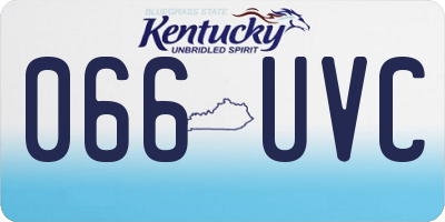 KY license plate 066UVC